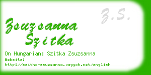 zsuzsanna szitka business card